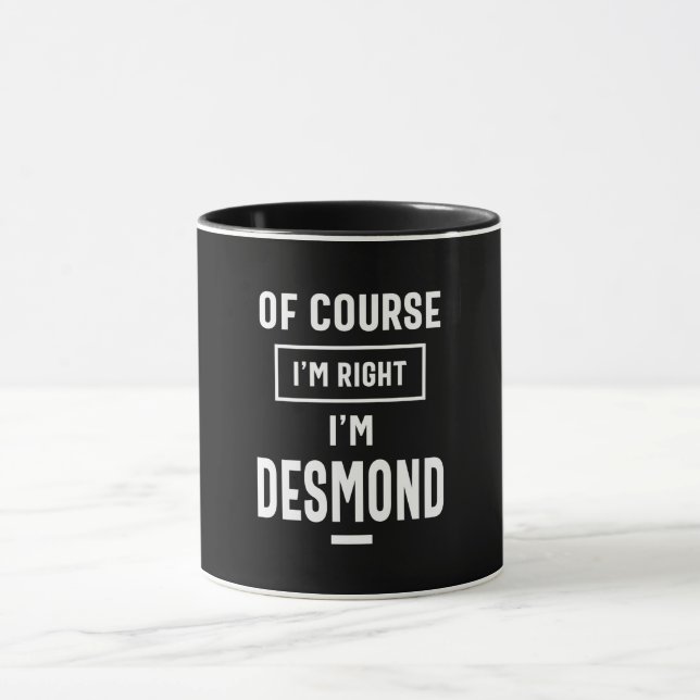 Desmond Personalised Name Birthday Gift Mug (Center)