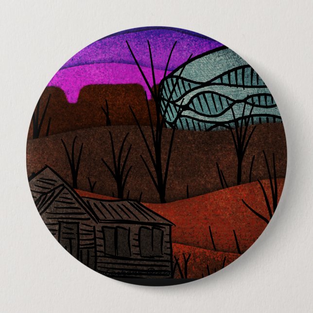Desolate  Landscape 10 Cm Round Badge (Front)