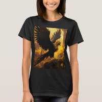 Desolate Magical Black & Golden Phoenix Tee"