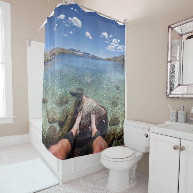Desolation Lake - Sierra Shower Curtain (In Situ)