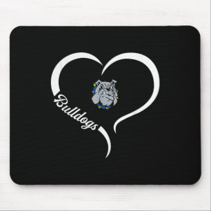 Desoto County Bulldogs Logo Half Heart Slogan Hs Mouse Pad