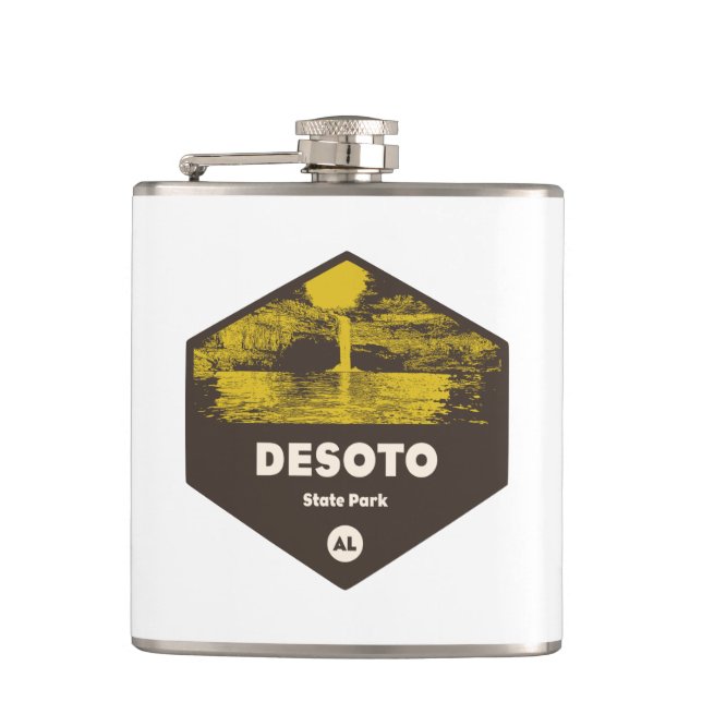 DeSoto State Park Alabama Hip Flask (Front)