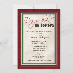 Despedida de Soltera Mexican Theme Bridal Shower Invitation