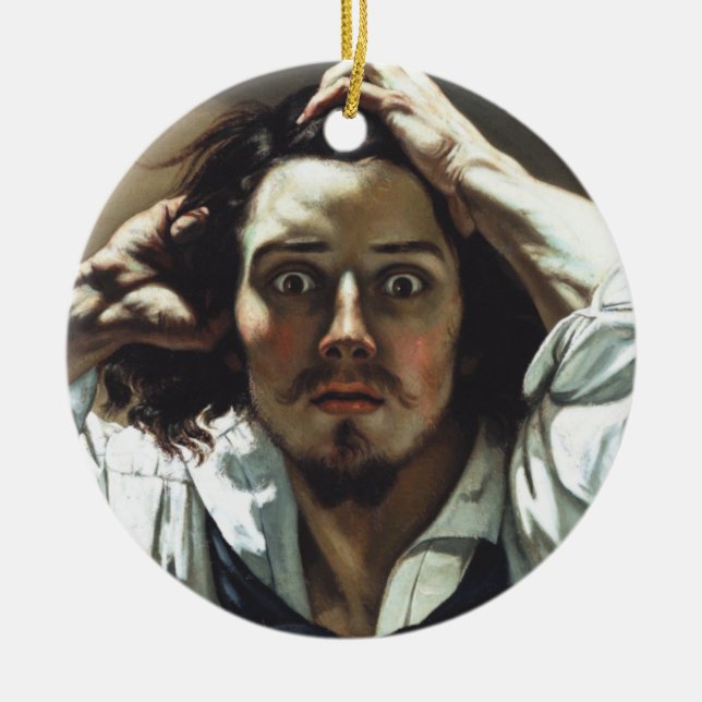Desperate Man Ceramic Tree Decoration (Front)
