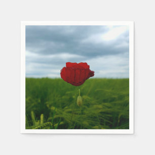 Despite everything red – Poppy flower nature photo Napkin