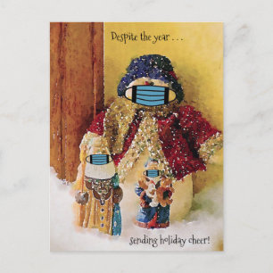 Despite the year sending holiday cheer Santa Snow Postcard