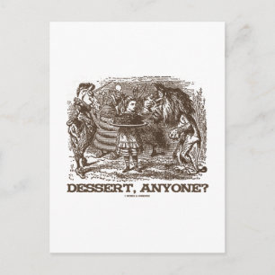 Dessert, Anyone? (Unicorn Alice Lion Wonderland) Postcard