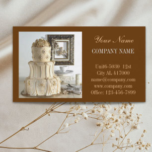 dessert bakery cake decorator wedding cake business card