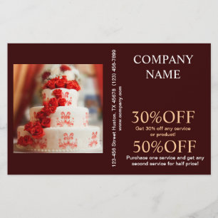 dessert bakery cake decorator wedding cake flyer