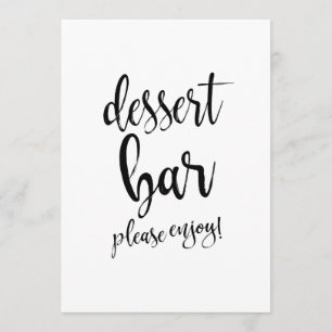 Dessert Bar Affordable Calligraphy Wedding Sign Invitation