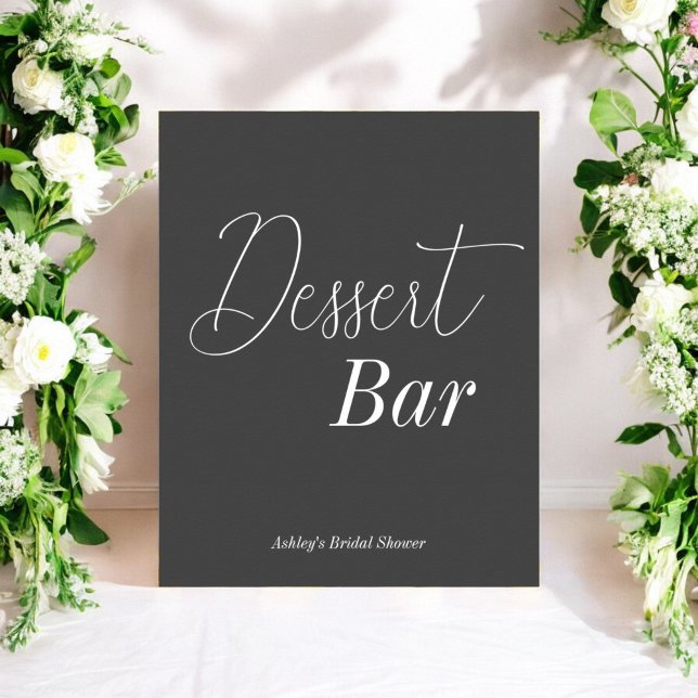 Dessert Bar Black White Wedding  Poster (Creator Uploaded)