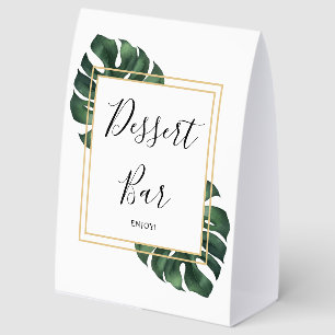 Dessert Bar Monstera Leaf Wedding 