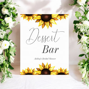 Dessert Bar Sunflower Wedding Bridal Shower Poster