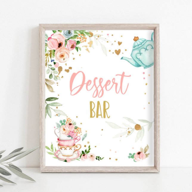 Dessert Bar Tea Party Baby Brewing Baby Shower Poster (Creator Uploaded)