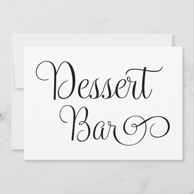 Dessert bar Wedding Sign Invitation (Front)