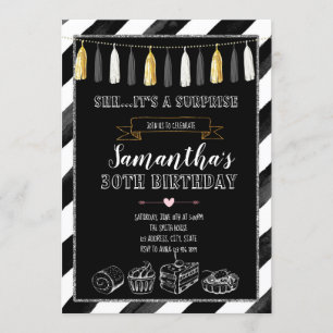 Dessert birthday party invitation