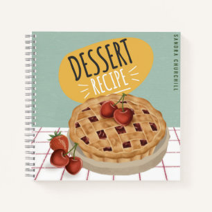 Dessert Cookbook Baked Goods Recipe Personalized Notebook
