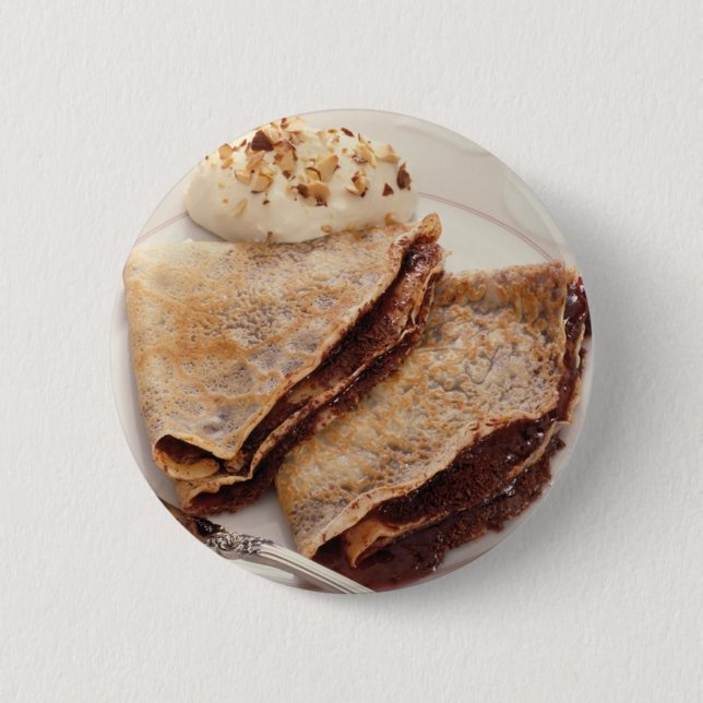 Dessert Crepes 6 Cm Round Badge (Front)