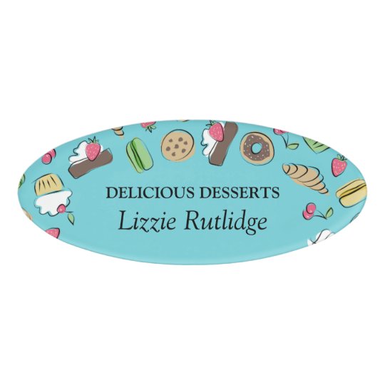 Dessert Doodles | Bakery Name Tag