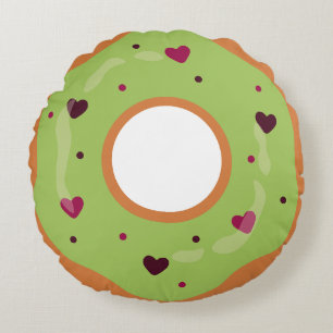 Dessert,Doughnut,Doughnut Go Break My Summer Heart Round Cushion