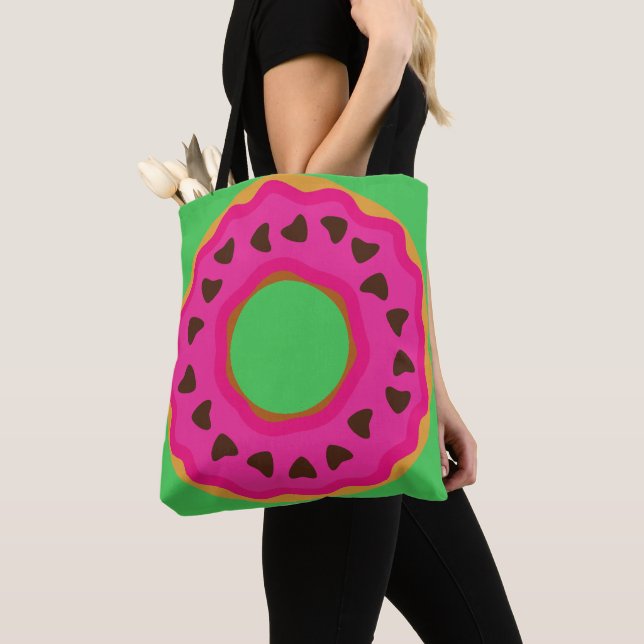 Dessert,Doughnut,Doughnut with Glaze and choco,Mod Tote Bag (Close Up)