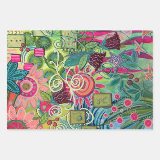 Dessert Flowers Wrapping Paper Sheet