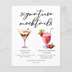 Dessert Mocktails Chocolate Strawberry Drinks Menu