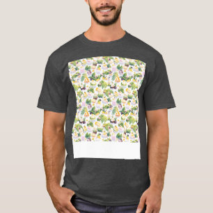 Dessert Seamless Pattern Patisserie Kawaii Cute Fr T-Shirt