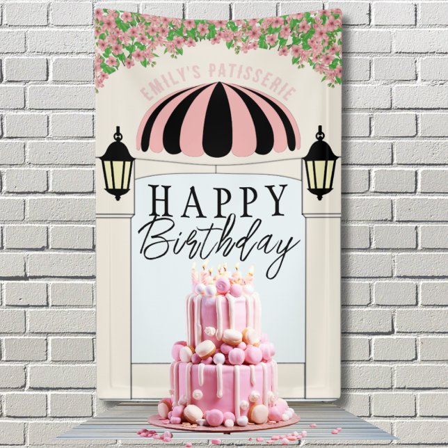 Dessert table backdrop for a Happy Birthday Banner (Birthday Dessert table backdrop)