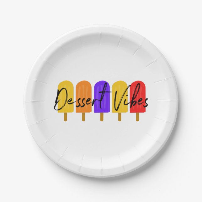 Dessert Vibes Dessert Plates and Bowls, Disposable (Front)