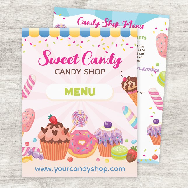 Desserts and Candies Menu Flyer Template (Creator Uploaded)