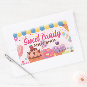 Desserts and Candies Sticker Label   Candy Shop