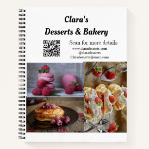 Desserts Bakery restaurant add name details text Notebook