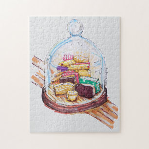 Desserts Under Glass Dome Jigsaw Puzzle