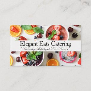 Desserts Whole Fruits   Catering Business Card