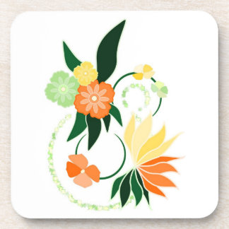 Dessous-de-verre motif floral tropical coaster