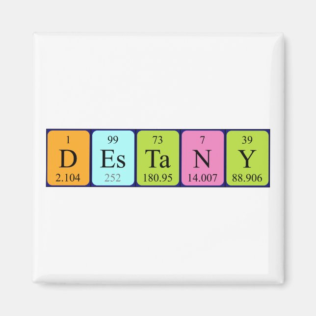 Destany periodic table name magnet (Front)
