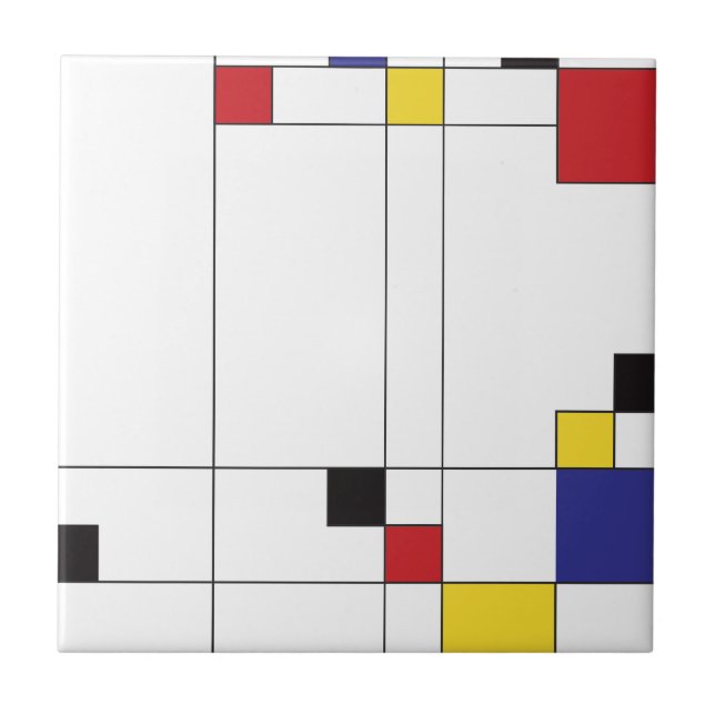 DeStijl Art Ceramic Tile (Front)