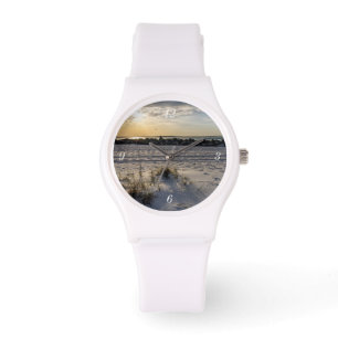 Destin Beach Florida Jetty Sunset Sporty Watch