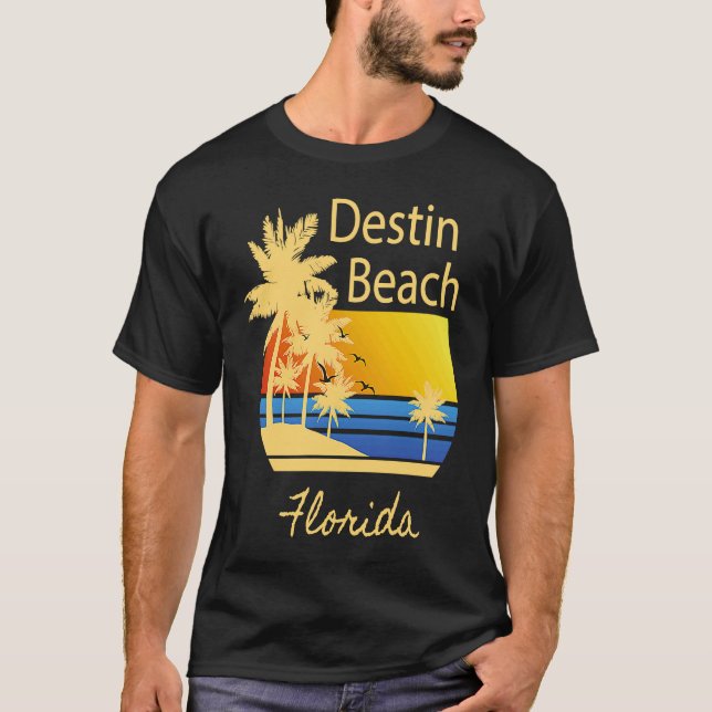 Destin Beach Florida Souvenir  Graphic T-Shirt (Front)
