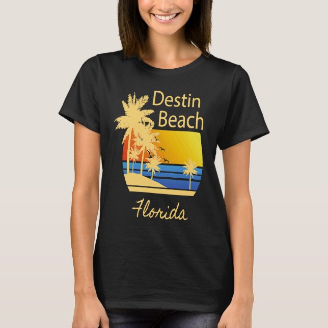 Destin Beach Florida Souvenir  Graphic T-Shirt (Front)