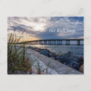 Destin East Pass Sunset Get Well Postcard