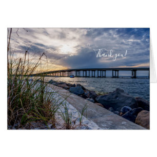 Destin East Pass Sunset Thank you Card