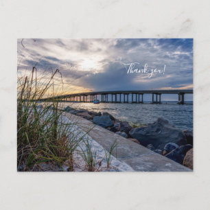 Destin East Pass Sunset Thank You Postcard