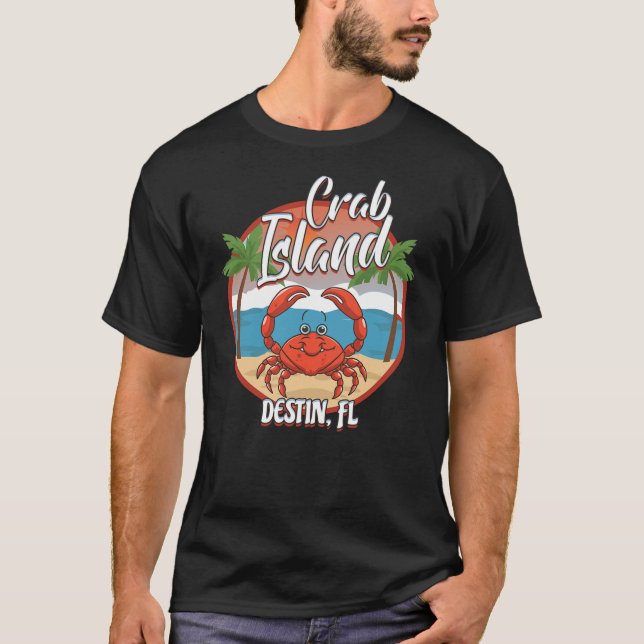 Destin FL Apparel, Famous Destin Island, Island Cr T-Shirt (Front)
