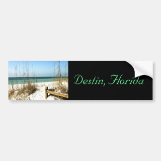 Destin, FL - Beach scene bumper sticker