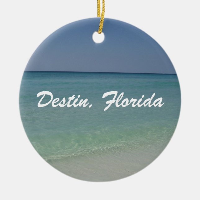 Destin Florida Beach Ceramic Ornament (Front)