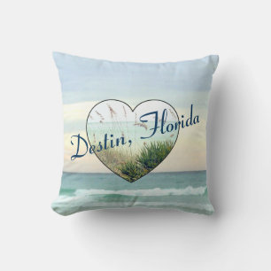 Destin Florida BEACH heart Cushion