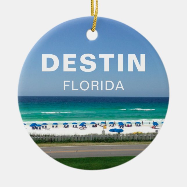 Destin Florida Beach Photography Seaside Ceramic Ornament (Front)