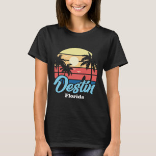 Destin Florida Beach Surfer Surfing Souvenir Retro T-Shirt